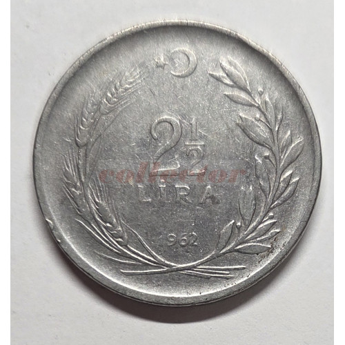 Turecko 2½ liry, 1962
