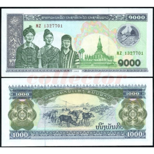Bankovka Laos 1000 Kip (2003) UNC P-32Ab