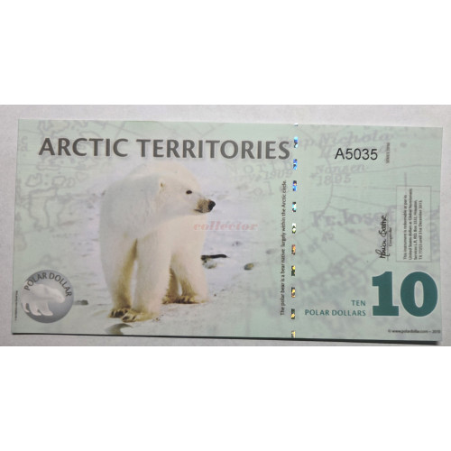 Bankovka Fantasy - 10 Polar Dollars Polar bear (2010)