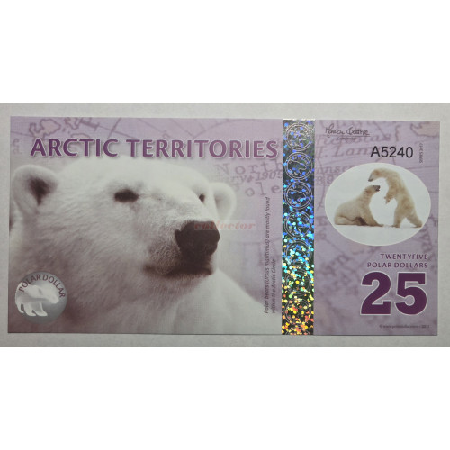 Bankovka Fantasy - Polar Dollars Polar bear (2017)